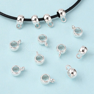 Tibetan Style Alloy Tube Bails TIBEP-LFH251Y-S-FF-1