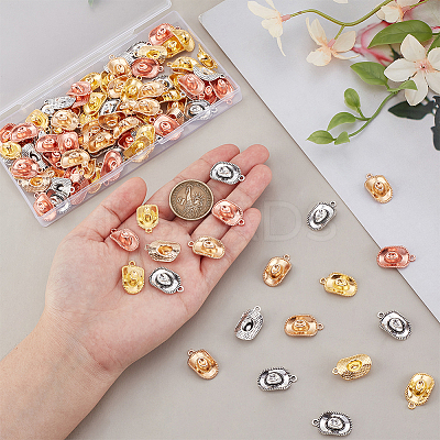 100Pcs 4 Colors Alloy Pendants FIND-PH0024-04-1