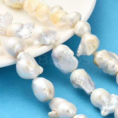 Natural Baroque Pearl Keshi Pearl Beads Strands PEAR-XCP0001-15-1