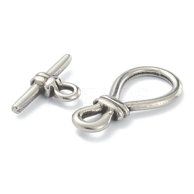 Non-Tarnish 304 Stainless Steel Toggle Clasps STAS-B020-09P-1
