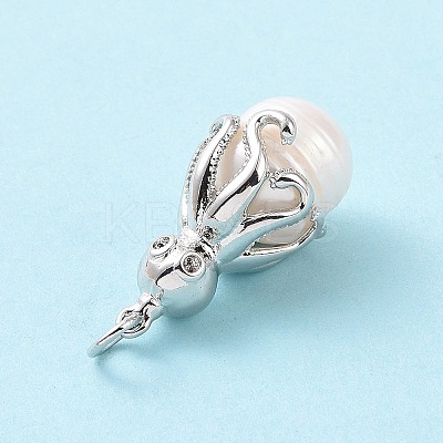 Shell Pearl Pendants KK-C004-10P-1