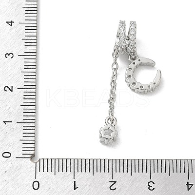 Brass Micro Pave Clear Cubic Zirconia Pendants LS-CU-CBA9FFD-02C-1