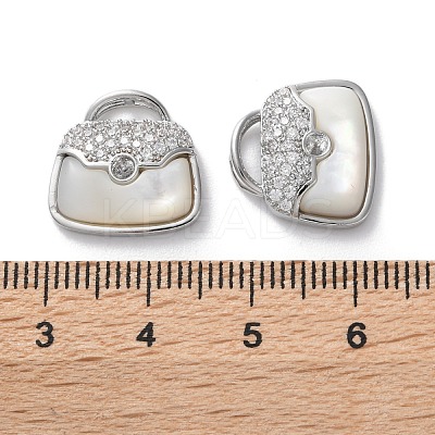 Brass Micro Pave Cubic Zirconia Peg Bails Pendants KK-C079-08P-1