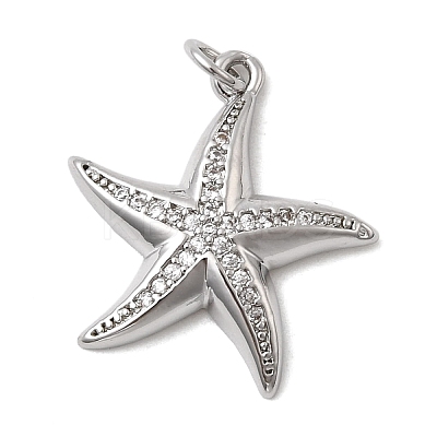 Brass Micro Pave Cubic Zirconia Pendants KK-H092-02A-P-1