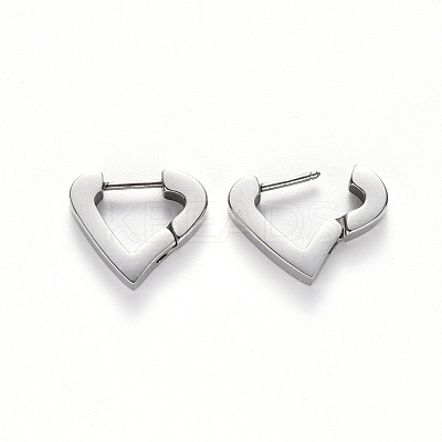 Tarnish Resistant 304 Stainless Steel Huggie Hoop Earrings STAS-S103-20P-1