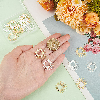 20Pcs 2 Colors Brass Pendants KK-BC0012-96-1