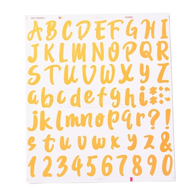 Number & Alphabet & Sign PVC Waterproof Self-Adhesive Sticker DIY-I073-04D-1