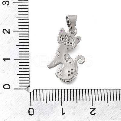 Brass Micro Pave Cubic Zirconia Pendants KK-D431-017P-1