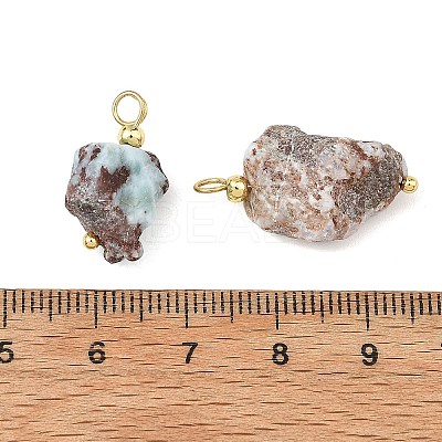 Raw Rough Natural Larimar Pendants PALLOY-JF06008-1