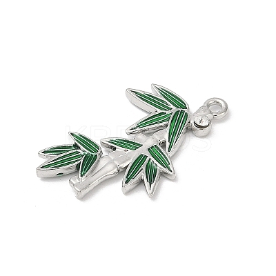 Rack Plating Alloy Enamel Rhinestone Pendants PALLOY-R151-35P-1