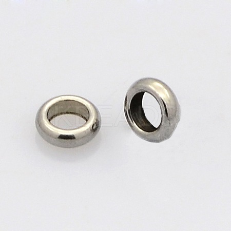 Tarnish Resistant Ring 304 Stainless Steel Spacer Beads STAS-N020-11-5mm-1