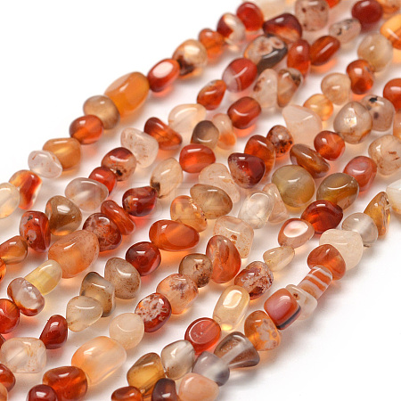 Dyed Natural Carnelian Beads Strands G-F465-22-1