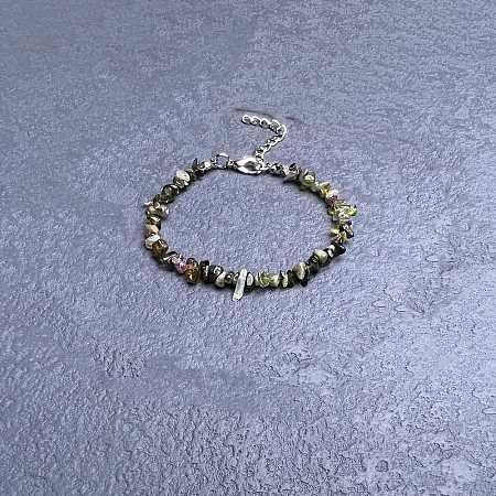 Natural Tourmaline Chip Beaded Bracelets for Women IW6789-50-1