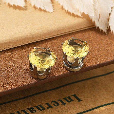 Cubic Zirconia Clip-on Earrings EJEW-L100-01P-02-1
