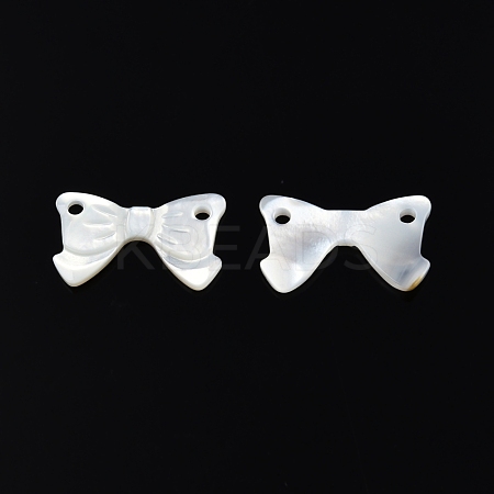 Natural White Shell Connector Charms SSHEL-N003-141-1
