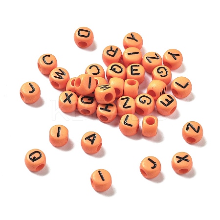 Opaque Acrylic Beads OACR-R005-02C-1