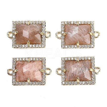 Natural Sunstone Faceted Rectangle Links G-I375-07G-11-1