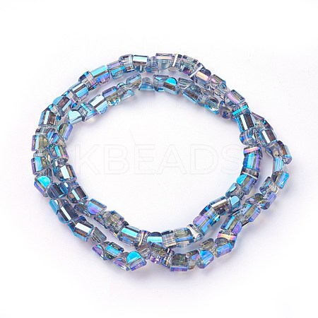 Electroplate Glass Beads Strands EGLA-I010-FR03-1