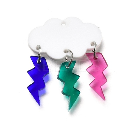 Opaque Acrylic Pendants OACR-L019-03A-1