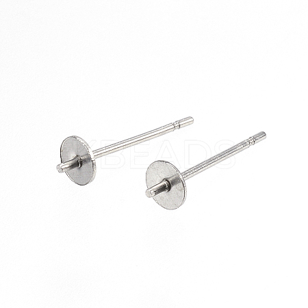 Tarnish Resistant 304 Stainless Steel Stud Earring Findings LS-STAS-D448-089P-4mm-1