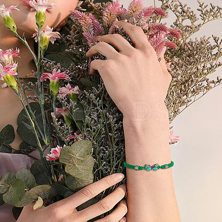1Pc Alloy Butterfly Link Bracelet BJEW-LP0004-25E-1