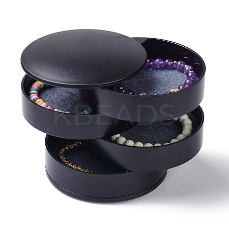 4-Layer Rotating Travel Jewelry Tray Case OBOX-O005-01C-1