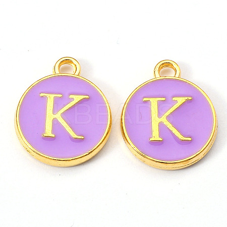 Golden Plated Alloy Enamel Charms X-ENAM-S118-10K-1