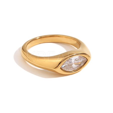 316L Stainless Steel with Cubic Zirconia Finger Rings FS-WGB17C9-06-1