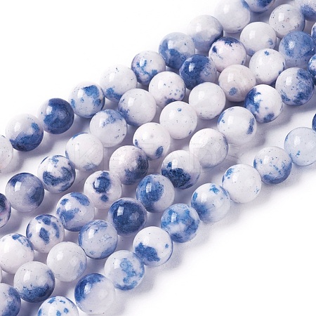 Natural Persian Jade Beads Strands G-E531-C-09-1