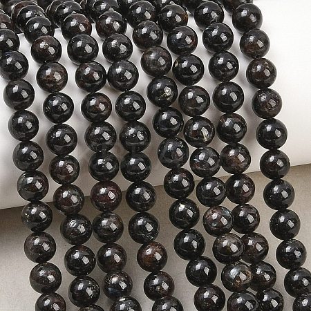 Natural Glaucophane Beads Strands G-F836-A01-6mm-1