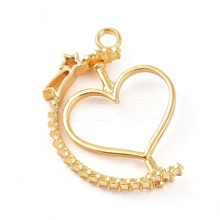 Alloy Open Back Bezel Pendants LS-X-PALLOY-WH0067-91G-1