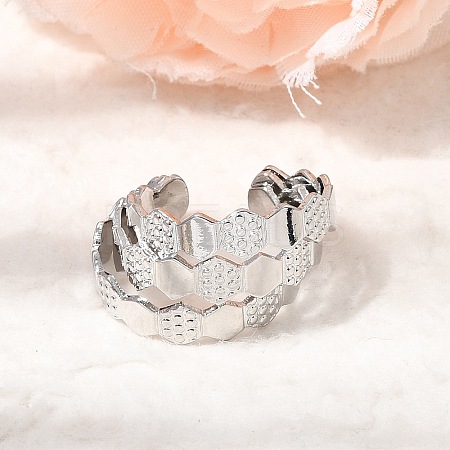 Brass Cuff Open Rings RJEW-F215-04P-1