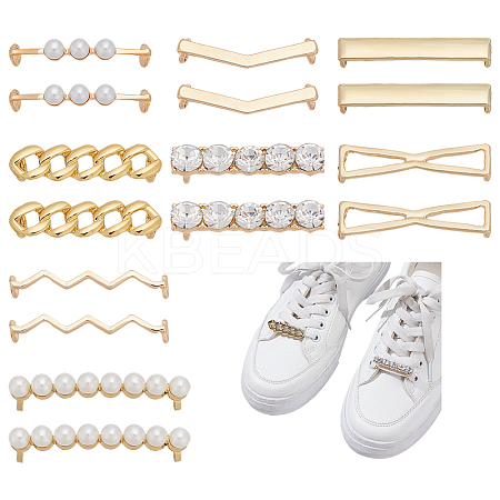 8 Styles Alloy Shoe Lace Decoration FIND-WR0012-34-1