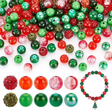 DIY Round Beads Jewelry Making Finding Kit for Christmas DIY-GA0003-52-1