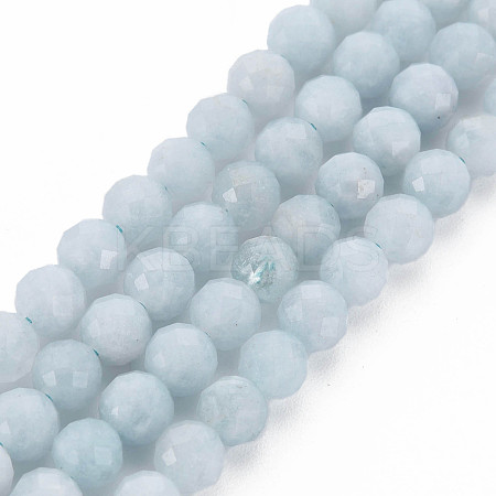 Natural Aquamarine Beads Strands G-Q951-01-6mm-1