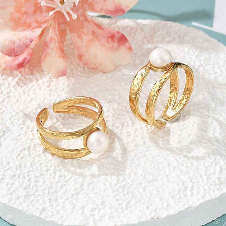 304 Stainless Steel Cuff Rings RJEW-S396-03G-1