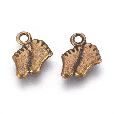 Tibetan Style Feet Alloy Charms LS-TIBEP-A209-AB-NR-1