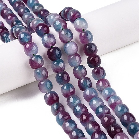 Dyed Natural White Jade Beads Strands G-T138-D20-1