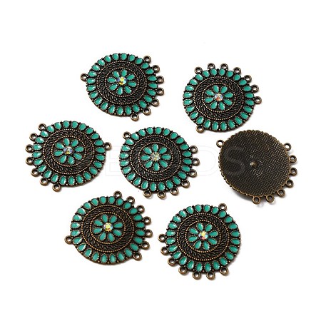 Tibetan Style Alloy Enamel Chandelier Components Links ENAM-WH0054-56A-1