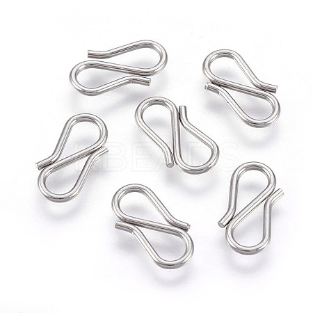 Tarnish Resistant 304 Stainless Steel S-Hook Clasps LS-STAS-O118-67P-1