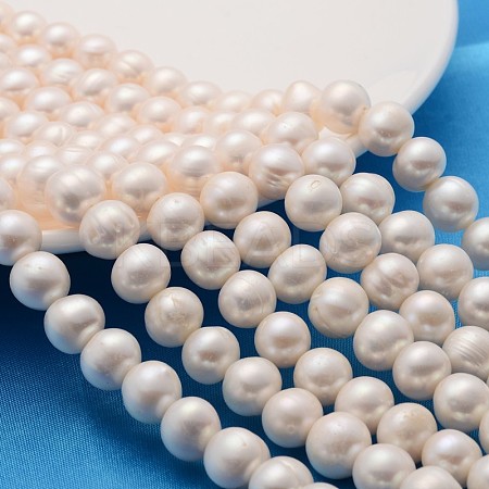 Natural Cultured Freshwater Pearl Beads Strands X-A02S6017-01-1