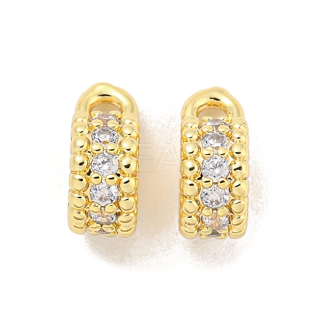 Brass Micro Pave Clear Cubic Zirconia Pendants KK-Z044-08G-1