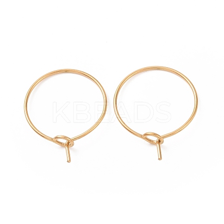Ion Plating(IP) 316L Surgical Stainless Steel Hoop Earring Findings LS-STAS-D164-04G-1