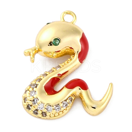 Brass Micro Pave Cubic Zirconia Pendants KK-A240-24G-1