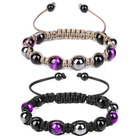 Braided Bead Bracelets PW-WG85892-06-1