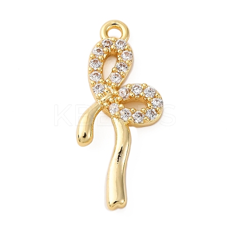 Brass Micro Pave Clear Cubic Zirconia Pendants LS-KK-V016-17G-1