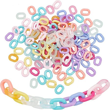 SUPERFINDINGS 360Pcs 12 Style  Acrylic Linking Rings FIND-FH0003-75-1