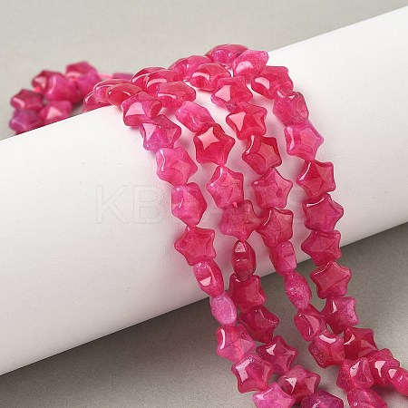 Dyed Natural Malaysia Jade Star Beads Strands G-Z080-A01-03-1