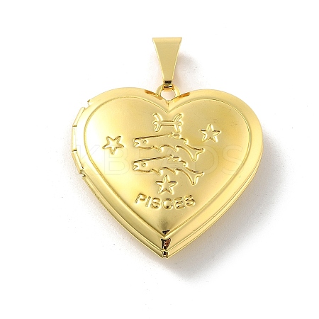 Brass Locket Pendants KK-C092-25G-05-1