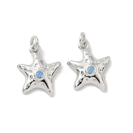 Brass Pave Cubic Zirconia Pendants KK-P325-32P-1